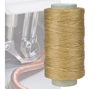Badafaci Waxed Thread Leather Sewing Flat Thread 150D 250m Polyester Cord 1mm for Hand Stitching Bookbinding Shoe Repair Craft Leather Bags Coin Purse Projects (Original Color)
