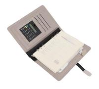 Badafaci Wireless Charging Notebook Power Bank Journal 8000mAh PU Leather Planner Organizer with 15W Wireless Charger for Work Study Business Gifts