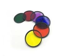 BADALO 37 40.5 43 46 49 52 55 58 62 67 72 77 82mm DSLR Camera Lens Red Orange Yellow Green Blue Purple Color Filter For Canon (Color : Green, Size : 52mm)