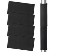 badashun 4Pcs Basement Pole Padding Garage Pole Protection Wrap with Anti Slip Fabric, Black 12 x 24 Inches Basement Pole Cover Strong Hook and Loop for A Tight Wrap, for Basement Home Office