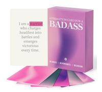 Badass Affirmation Cards for Women, 60 Unique Positive Daily Affirmation Cards Deck, Badass Affirmation Motivational Mindfulness Cards for Spiritual Self Care, Birthday Gifts for Women