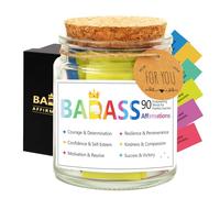 Badass Affirmation Cards for Women,Daily Positive Affirmation Jar,Funny Birthday Graduation Friendship Friend Gifts,Self-Affirmation Inspirational Motivational Gifts for Women Men Teen Coworker Boss