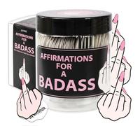Badass Affirmation Jar - 60 Funny Affirmation Cards, Gag Gifts for Teens, Teen Girl Gifts Trendy Stuff, Tween Gift, Bestie Gift, Cute Motivation Jar for Kids, Students, Back-to-School Surprise