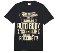 Badass Auto Body Technician Rocking It Painter Funny Apparel Comfort Colors Adult Heavyweight T-Shirt