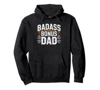 Badass Bonus Dad Fathers Day Stepdad Step Father Blended Pullover Hoodie
