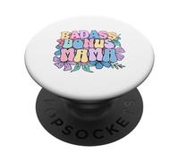 Badass Bonus Mama Funny Step Mom Mother's Day PopSockets Adhesive PopGrip