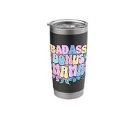 Badass Bonus Mama Funny Step Mom Mother's Day Stainless Steel Insulated Tumbler