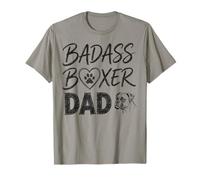 Badass Boxer Dad Strong Dog Owner Fathers Day Boxer Lover T-Shirt