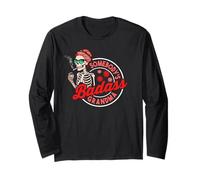 Badass Grandma Skeleton Cool Retro Funny Design for Women Long Sleeve T-Shirt