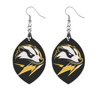 Badass Honey-Badger Women's Earrings Wooden Pendant Dangle Jewelry Stylish Accessories for Party