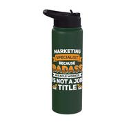 Badass Miracle Worker is not a Job Title Stainless Steel Insulated Water Bottle