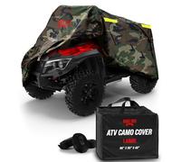 Badass Moto Camo Heavy-Duty, Triple-Waterproof 4 Wheeler Cover - ATV Cover Four Wheeler. Rip-Resistant, Night-Reflective Quad Cover w/Advanced Waterproofing, Easy-Access Zipper and Vents. Large 95"