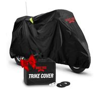 Badass Moto Ultimate for Harley Trike Cover Waterproof Fits Harley Davidson Trike Covers Motorcycle. HD Trike Cover for Harley Davidson Tri Glide Accessories. Taped Seams, Windshield Liner, Vents