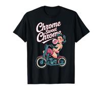 Badass Rebel Rockabilly Girl Biker Pinup Motorcycle T-Shirt