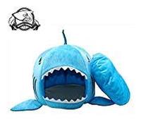 BADASS SHARKS Shark Dog Cat Bed Winter Pet Products Warm Soft Dog House Pet Sleeping Bag Kennel Cat Bed Cat House 42cm/50cm (42cm, Blue)