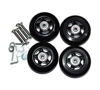 BADASS SHARKS Spare Wheel Rubber Metal Wheels for Luggage Suitcase Hard Case with ABEC-608zz Ball Bearings German Shipping (2 Pairs 60 x 18 mm)
