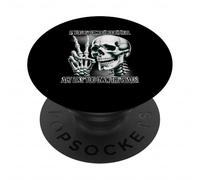 Badass Skeleton Going Through Hell, Own It! Dark Humor Goth PopSockets Adhesive PopGrip