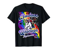 Badass Unicorn Funny Rainbow Unicorn Adult Mad Unicorn Lover T-Shirt