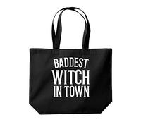 Baddest Witch in Town Halloween Tote Shopping Gym Beach Bag 39 x 35 x 13.5cm 18 litres