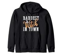 Baddest Witch In Town Shirt Bad Witches Halloween Party Good Zip Hoodie