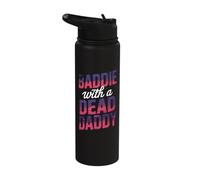 Baddie with A Dead Daddy Stainless Steel Insulated Water Bottle