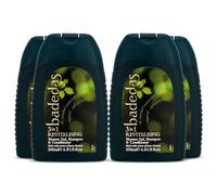 Badedas 3-in-1 Revitalizing Shower Gel Shampoo and Conditioner Made with Extract of Horse Chestnut and the Distinctive Badedas Fragrance 200 ml Pack of 4