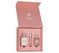 Badee Al Oud Noble Blush by Lattafa Gift Set - 100ml Eau de Parfum, 12ml Travel Spray & 50ml Hair Mist | Sweet, Warm, Feminine Arabic Fragrance