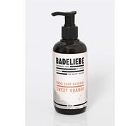 BADELIEBE Sweet Orange Liquid Soap with Mandarin - 250 ml Vegan Hand Soap in Pump Dispenser for Hands, Face & Body - Free from Palm Oil and Animal Testing