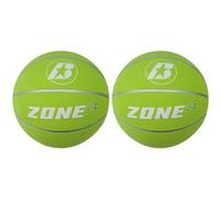 Baden Junior Zone Rubber Basketball, Indoor and Outdoor Ball, Lime Green, Size 3 (Pack of 2)