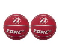 Baden Junior Zone Rubber Basketball, Indoor and Outdoor Ball, Red, Size 5 (Pack of 2)