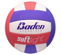 Baden | Softlight VXT2 | No Sting FlexFoam Cover | Youth Oversized Training Volleyball | K-5 Youth Players | 20% Larger + Lighter | Official Ball of BYOP (Royal Blue/Hot Pink)