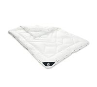 Badenia Bed Comfort Irisette Noblesse 03649900140 09625-10 4-Season Quilted White Satin Fabric, white, 155 cm x 220 cm
