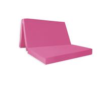 Badenia Double Folding Z Bed Futon Mattress with Protective Travel Cover Mattress Guru Pink Small Double