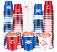 Baderke 100 Pcs 2 oz Baseball Plastic Shot Cups for Team Mini Disposable Shot Glasses Bulk Fun Sports Drinking Cups for Graduations Birthdays Baseball Party Supplies
