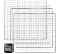 Baderke 13 x 12 Inches Dehydrator Trays Compatible with CP267-FD Only Stainless Steel Dehydrator Drying Mesh Screens Stainless Steel Tray for Drying Fruit Food(4 Pcs)