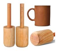 Baderke 2 Pcs Cup Pottery Molds, Create Pottery Mug Vases, Cup Molds Shaping Tool, Assist in Hand Building Mugs(3 Inch, 3 1/4 Inch)