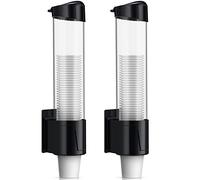 Baderke 2 Pieces Cup Dispenser Pull Type Automatic Remover Fit 5 oz to 7 oz Plastic Water Machine Cup Holder Wall Mount Bathroom Home Office Hospital (Classic)