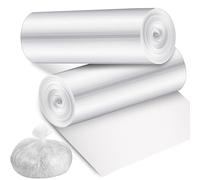 Baderke 40 Pcs Shredder Bags 15 Gallon Paper Shred Waste Bags 26'' x 30'' White Clear Trash Can Liners for Small Shredders