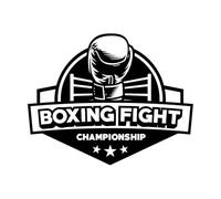 Badge Boxing Club Wall Decals PVC 40x50.3cm Car Body Decoration Black