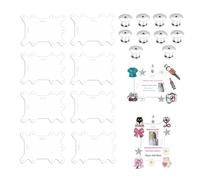Badge Buddy Pin Holder - 9 Hole Acrylic Display for Pins & Badges, Horizontal or Vertical Wear, Includes 10 Locking Pin Backs, Gift for Nurses Students Employees (8 Pack) (Dual-purpose)