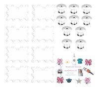 Badge Buddy Pin Holder - 9 Hole Acrylic Display for Pins & Badges, Horizontal or Vertical Wear, Includes 10 Locking Pin Backs, Gift for Nurses Students Employees (8 Pack) (Horizontal)