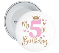 Badge Centre My 5th Birthday Princess Birthday Badge