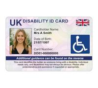 Badge Centre UK Disability Card - PVC Durable Disabilty Card with Photo - Equality Act 2010 Support