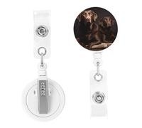 Badge Clips ID Name Badge Holder Reels Lightweight Plastic Brown Labrador Retriever Badge Reel Name Tag Clips Badge Reel ID Badge Clip Cute Belt Clip for Nurse Id Card Holder