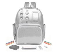 Badge Display Backpack - PU, Aesthetic Storage Pouch With Pin Board,Personal Expression Design | Enhanced Comfort,Storage Bag For Travel Luggage Hiking Comic Con Work Fitness Everyday Sports