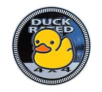 Badge Glow Duck Rated 4x4 Metal Automotive Badge Specifically Designed for The Jeep Wrangler or Cherokee ~ Stick it Anywhere! (DR-Badge)