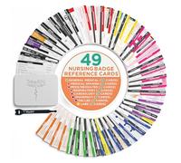 Badge Guru 2.0 by Tribe RN Nurse Badge Cards - Nursing Badge Reference Cards - Cheat Sheet Flash Cards for Med School and Nursing School Students
