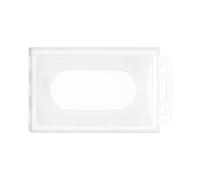 Badge Holder, 100pcs Acrylic Plastic Card Cover Case Bank Business Work Protector Multi-use Design for Office School Travel(Size2)