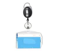 Badge Holder, 12pcs Zinc Alloy Retractable ID Card Sleeve Horizontal and Vertical Dual-Purpose Work Permit Covers for Office School Travel