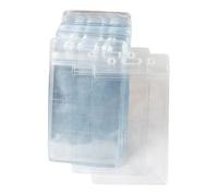 Badge Holder, 200pcs Clear Plastic Vertical Name Tag Badge ID Card Holders for Office School Travel
